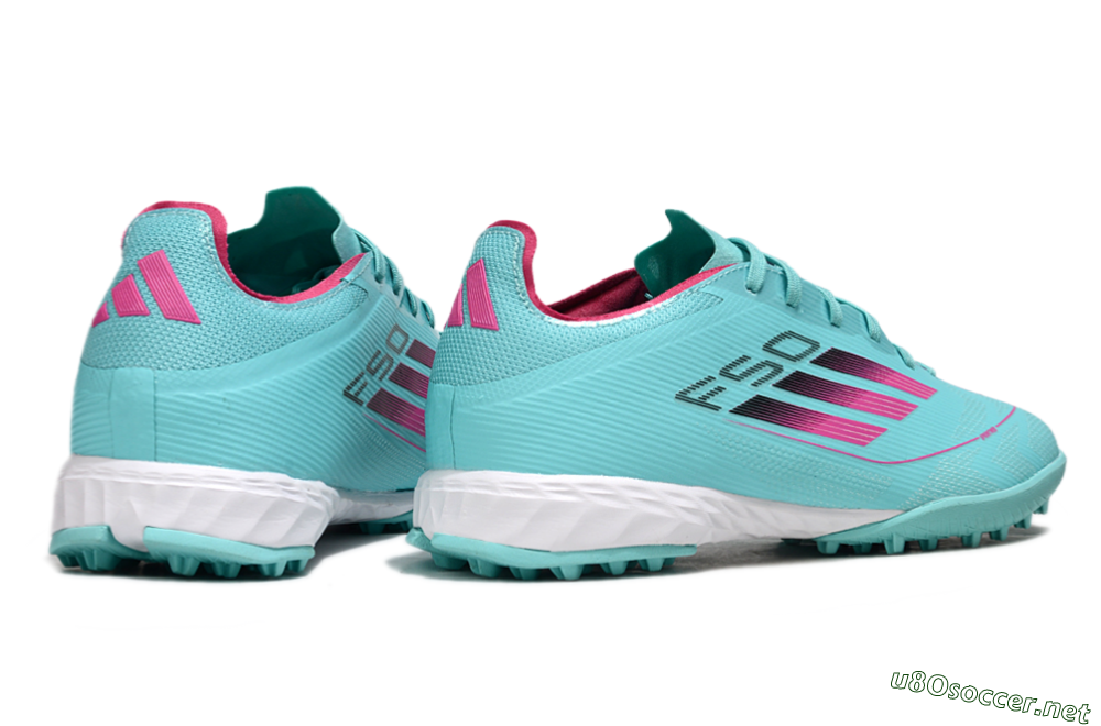 Men's Adidas F50 Pro TF Football Shoes - Aqua/Soft Pink/Light Teal 6