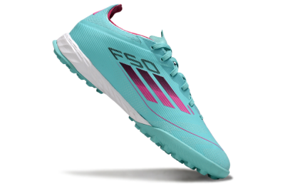 Men's Adidas F50 Pro TF Football Shoes - Aqua/Soft Pink/Light Teal