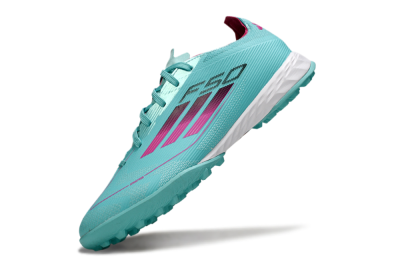 Men's Adidas F50 Pro TF Football Shoes - Aqua/Soft Pink/Light Teal
