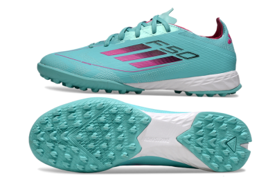Men's Adidas F50 Pro TF Football Shoes - Aqua/Soft Pink/Light Teal