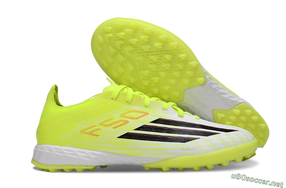 Men's Adidas F50 Pro TF Football Shoes - Yellow/Vibrant Neon/White 2