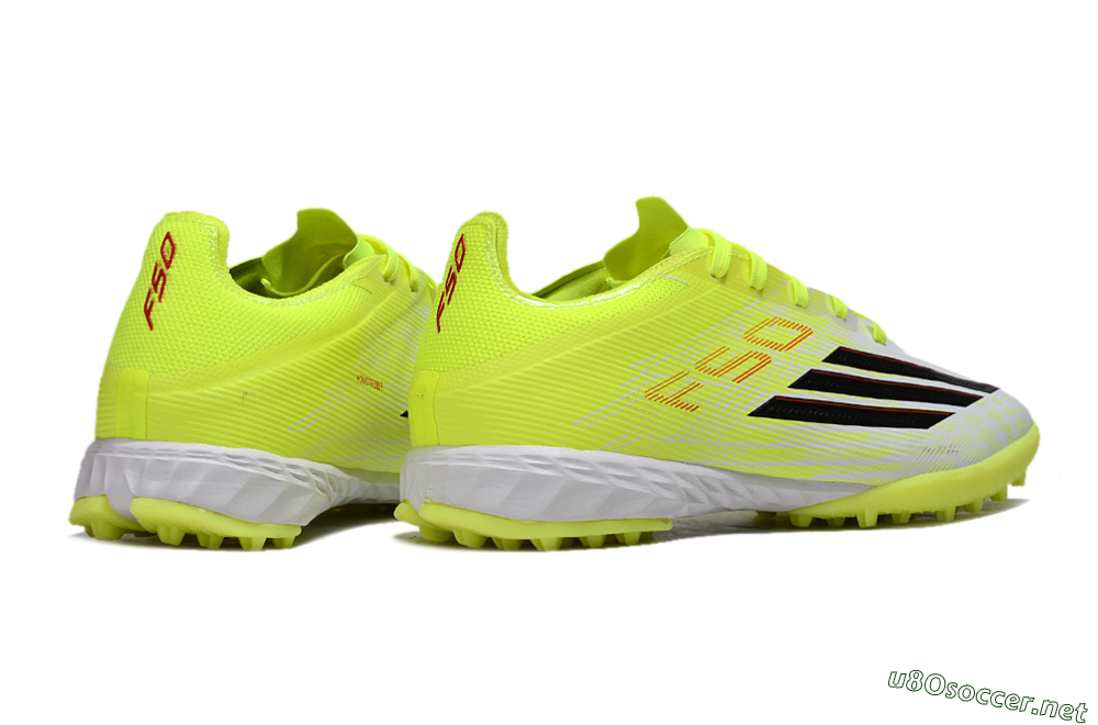Men's Adidas F50 Pro TF Football Shoes - Yellow/Vibrant Neon/White 6