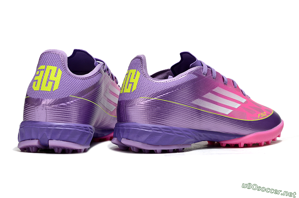 Men's Adidas F50 Pro TF Football Shoes - Purple/Vibrant Pink/Lavender Bliss 6