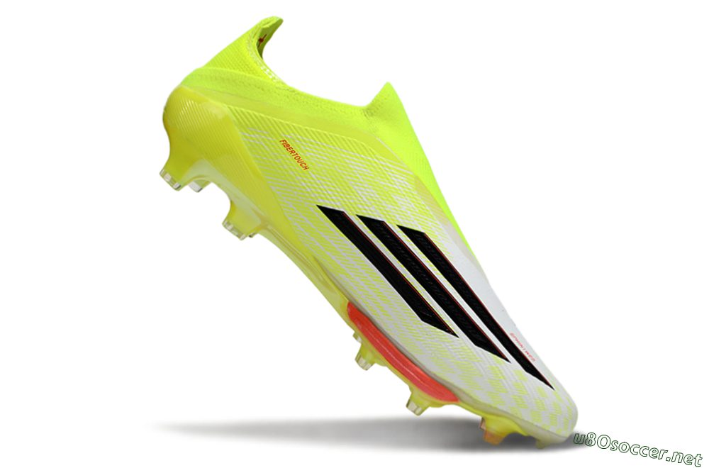 Men's Adidas F50+ Elite Lightstrike Pro Laceless FG Football Boots - Yellow/Lime Green/White 4