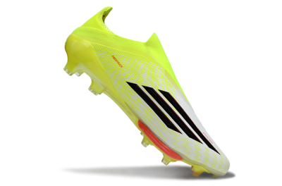 Men's Adidas F50+ Elite Lightstrike Pro Laceless FG Football Boots - Yellow/Lime Green/White