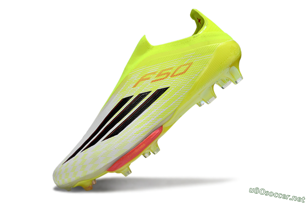 Men's Adidas F50+ Elite Lightstrike Pro Laceless FG Football Boots - Yellow/Lime Green/White 5