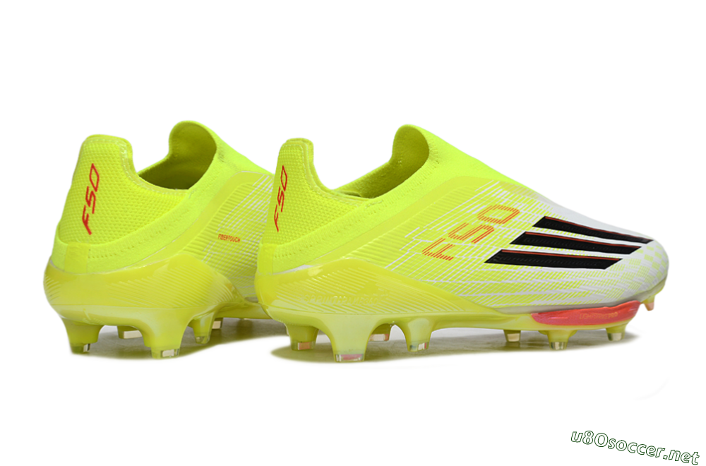 Men's Adidas F50+ Elite Lightstrike Pro Laceless FG Football Boots - Yellow/Lime Green/White 6