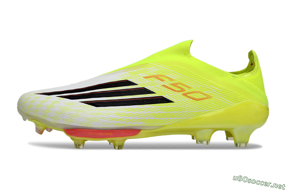 Men's Adidas F50+ Elite Lightstrike Pro Laceless FG Football Boots - Yellow/Lime Green/White 0