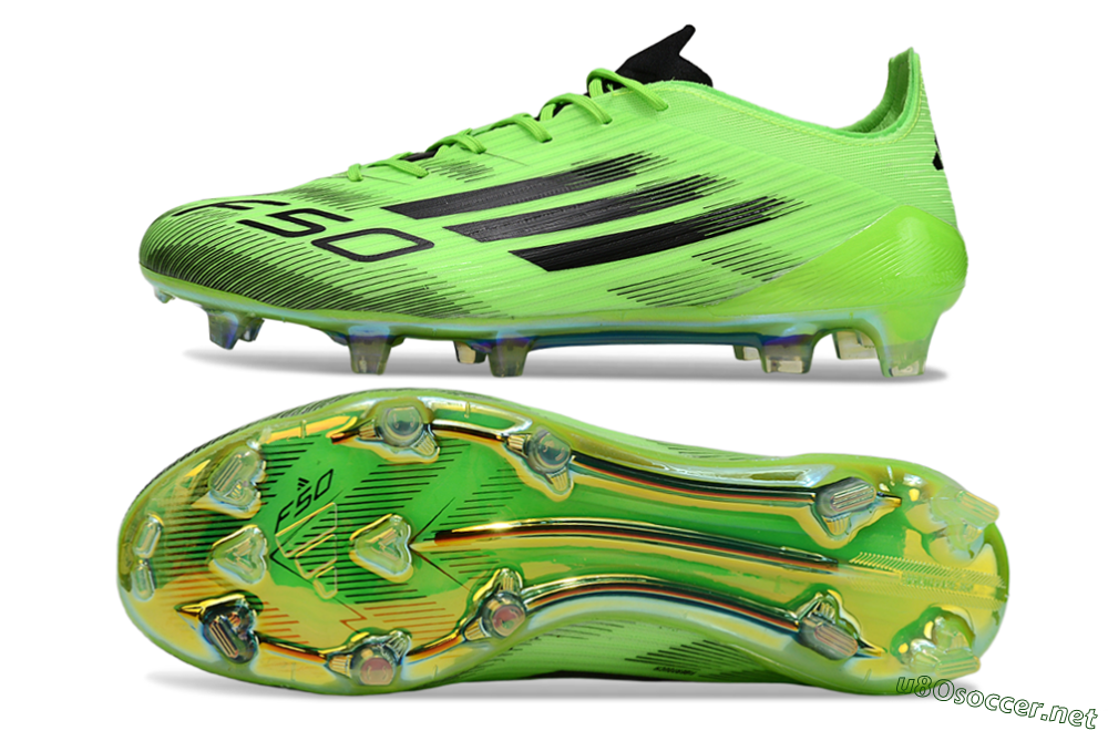 Unisex Adidas F50 Elite FG Football Boots - Green/Electric Lime/Neon Green 1