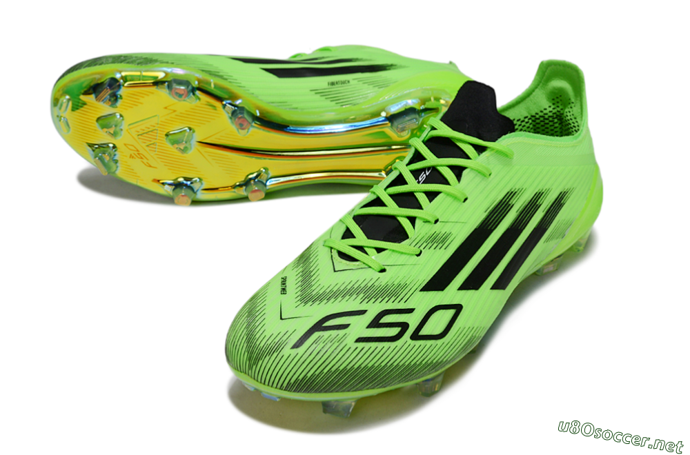Unisex Adidas F50 Elite FG Football Boots - Green/Electric Lime/Neon Green 3