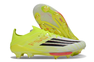 Men's Adidas F50+ Elite Lightstrike Pro FG Football Boots - Yellow/Neon Green/Sleek White