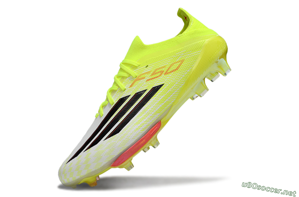 Men's Adidas F50+ Elite Lightstrike Pro FG Football Boots - Yellow/Neon Green/Sleek White 5