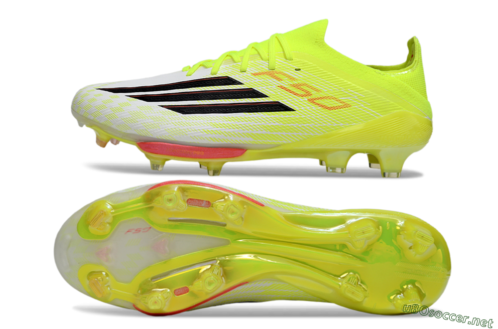 Men's Adidas F50+ Elite Lightstrike Pro FG Football Boots - Yellow/Neon Green/Sleek White 1