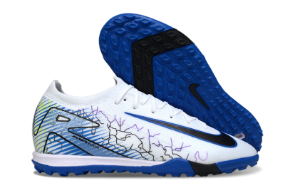 Unisex Nike Air Zoom Mercurial Vapor 16 Elite TF Football Shoes - White/Electric Blue/Black