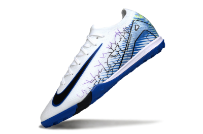 Unisex Nike Air Zoom Mercurial Vapor 16 Elite TF Football Shoes - White/Electric Blue/Black