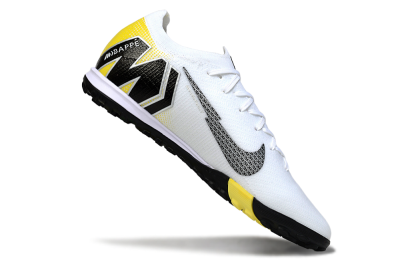 Unisex KM x Nike Air Zoom Mercurial Vapor 16 Elite TF Football Shoes - White/Lemon Yellow/Black