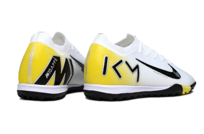 Unisex KM x Nike Air Zoom Mercurial Vapor 16 Elite TF Football Shoes - White/Lemon Yellow/Black