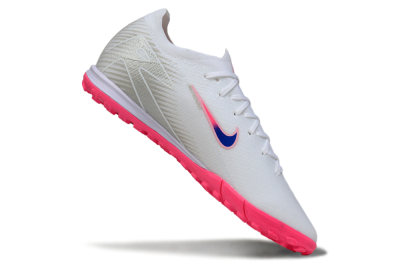 Unisex Nike Air Zoom Mercurial Vapor 16 Elite TF Football Shoes - White/Neon Pink/Electric Blue