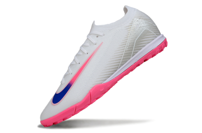 Unisex Nike Air Zoom Mercurial Vapor 16 Elite TF Football Shoes - White/Neon Pink/Electric Blue