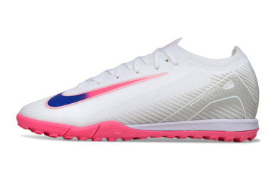 Unisex Nike Air Zoom Mercurial Vapor 16 Elite TF Football Shoes - White/Neon Pink/Electric Blue