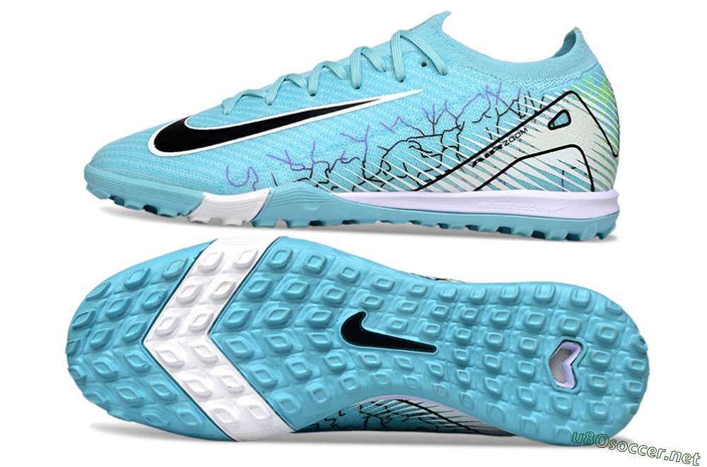 Unisex Nike Air Zoom Mercurial Vapor 16 Elite TF Football Shoes - Blue/Aqua Splash/Jet Black 1