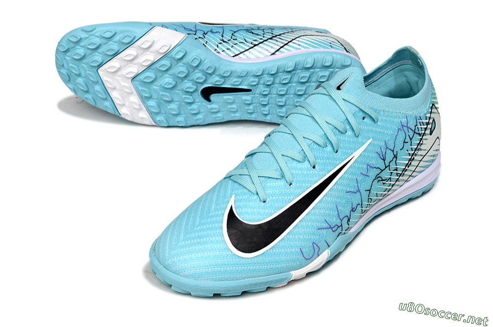 Unisex Nike Air Zoom Mercurial Vapor 16 Elite TF Football Shoes - Blue/Aqua Splash/Jet Black 3