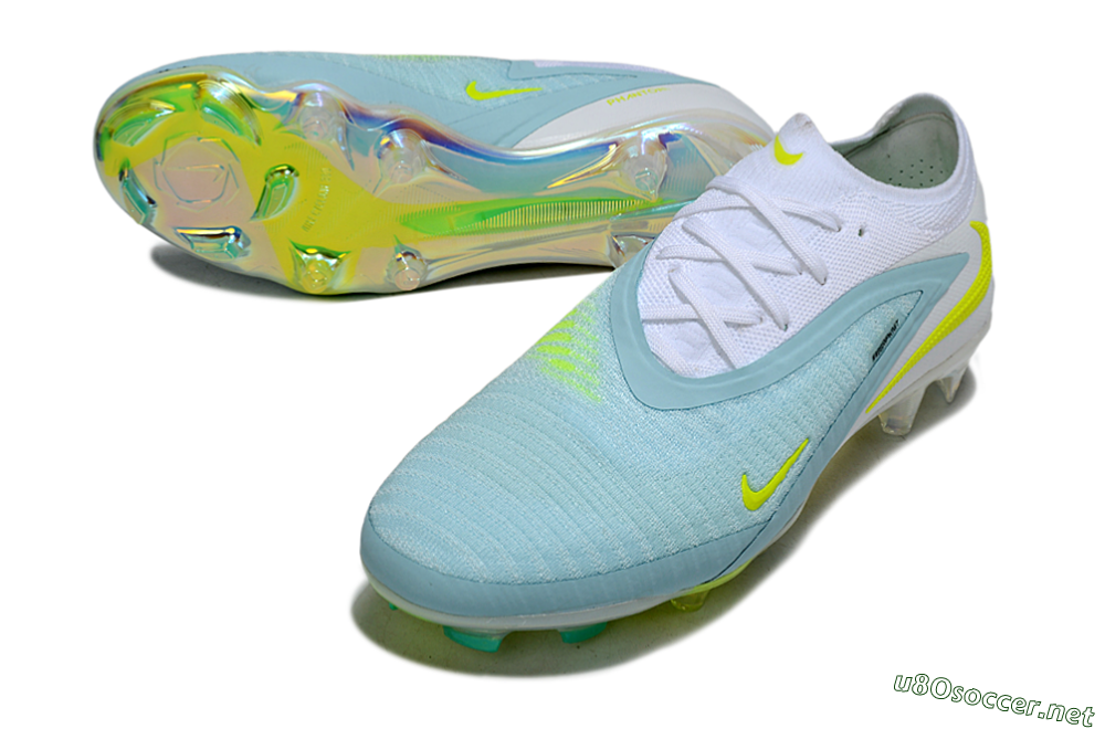 Unisex Nike Phantom 6 Low Elite FG Football Boots - Blue/Light Blue/Electric Yellow 3