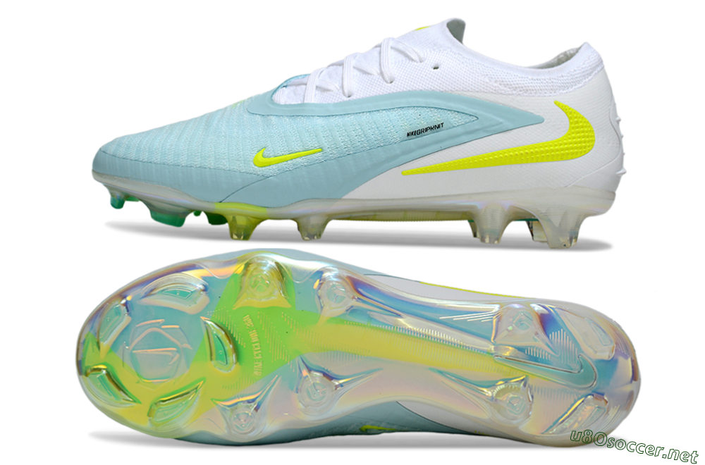 Unisex Nike Phantom 6 Low Elite FG Football Boots - Blue/Light Blue/Electric Yellow 1