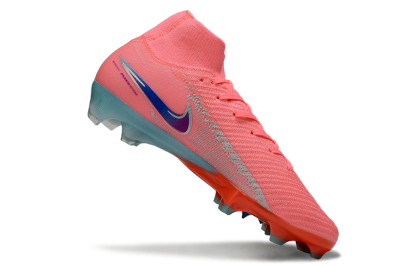 Unisex Nike Air Zoom Mercurial Superfly 10 Elite FG Football Boots - Pink/Coral Splash/Turquoise Breeze