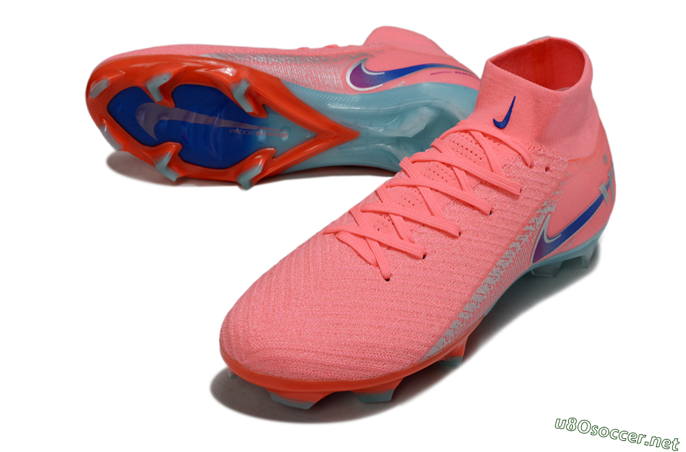 Unisex Nike Air Zoom Mercurial Superfly 10 Elite FG Football Boots - Pink/Coral Splash/Turquoise Breeze 3