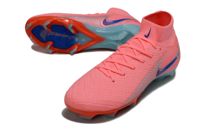 Unisex Nike Air Zoom Mercurial Superfly 10 Elite FG Football Boots - Pink/Coral Splash/Turquoise Breeze