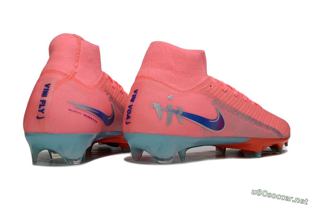 Unisex Nike Air Zoom Mercurial Superfly 10 Elite FG Football Boots - Pink/Coral Splash/Turquoise Breeze 6