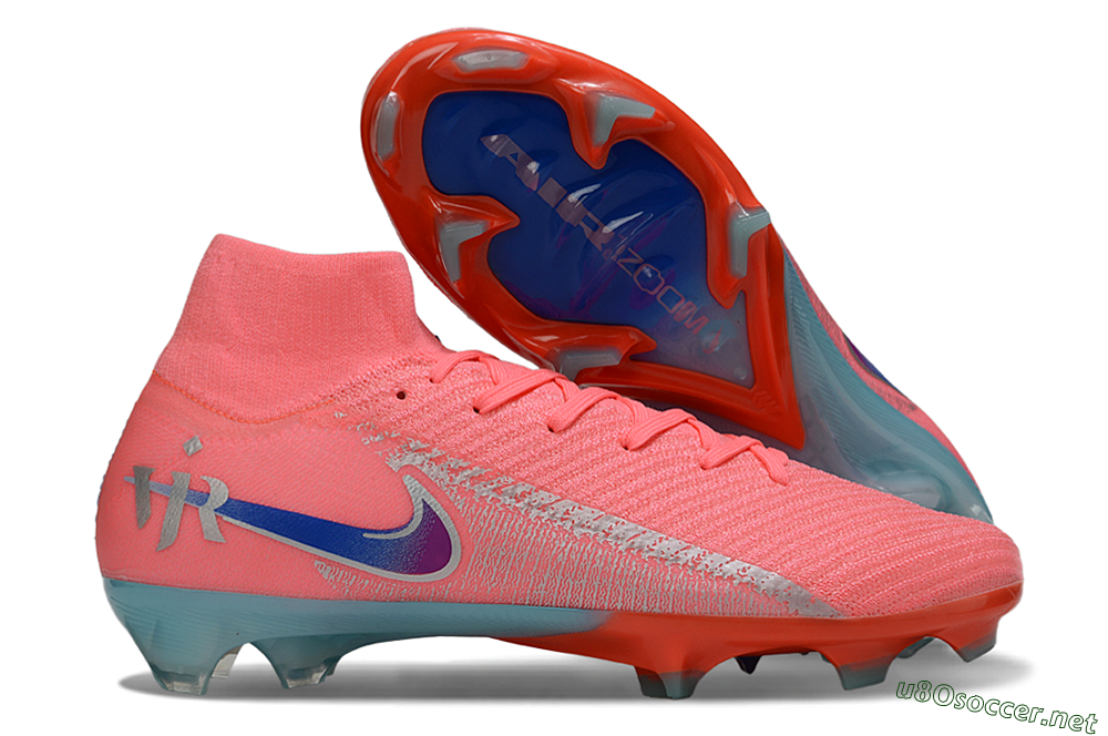 Unisex Nike Air Zoom Mercurial Superfly 10 Elite FG Football Boots - Pink/Coral Splash/Turquoise Breeze 2