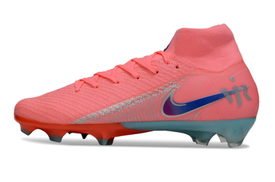 Unisex Nike Air Zoom Mercurial Superfly 10 Elite FG Football Boots - Pink/Coral Splash/Turquoise Breeze