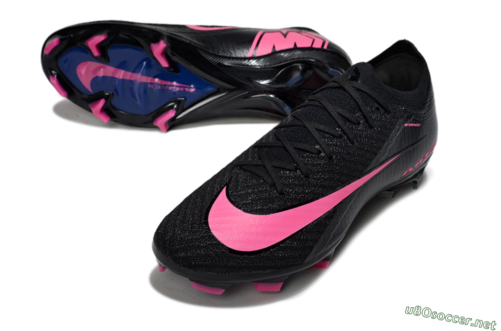 Unisex Nike Air Zoom Mercurial Vapor 16 Elite FG Football Boots - Black/Vibrant Pink/Deep Blue 3