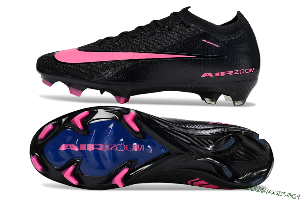 Unisex Nike Air Zoom Mercurial Vapor 16 Elite FG Football Boots - Black/Vibrant Pink/Deep Blue 1