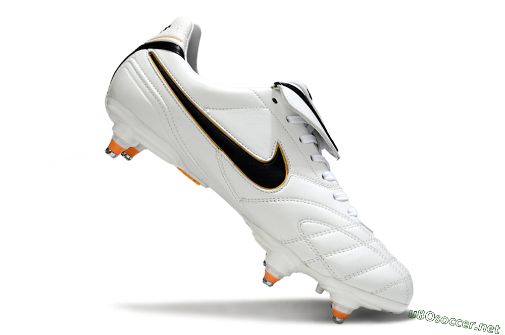 Men's Nike Tiempo Legend 10 Elite SG Football Boots - White/Black/Orange 4
