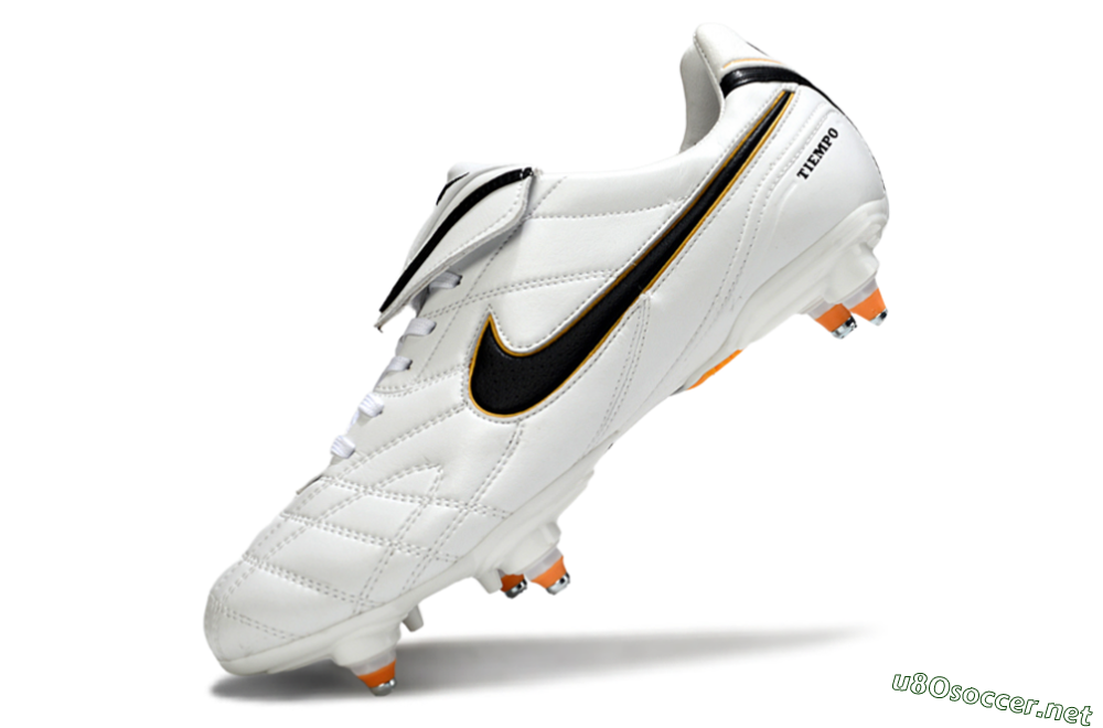 Men's Nike Tiempo Legend 10 Elite SG Football Boots - White/Black/Orange 5