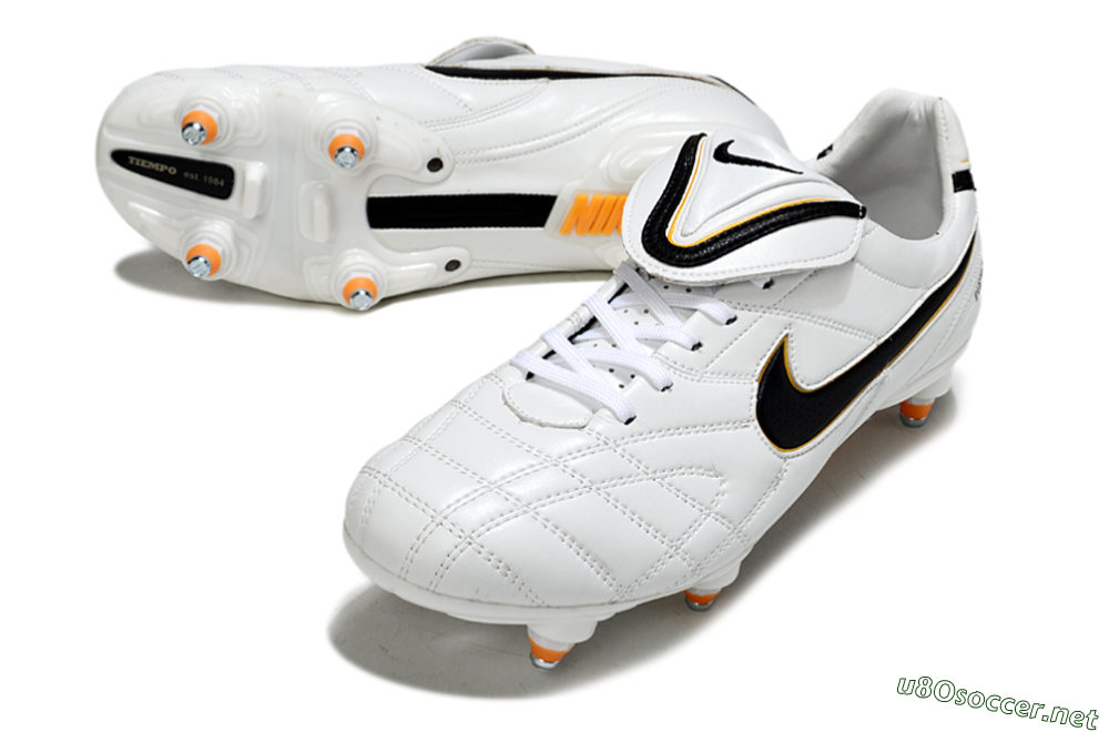 Men's Nike Tiempo Legend 10 Elite SG Football Boots - White/Black/Orange 3