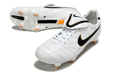 Men's Nike Tiempo Legend 10 Elite SG Football Boots - White/Black/Orange