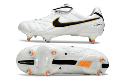 Men's Nike Tiempo Legend 10 Elite SG Football Boots - White/Black/Orange
