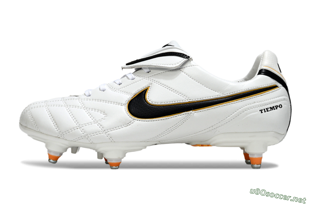 Men's Nike Tiempo Legend 10 Elite SG Football Boots - White/Black/Orange 0