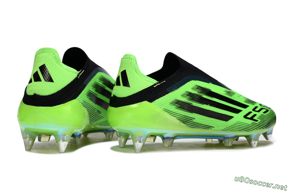 Men's Adidas F50 Elite Laceless SG Football Boots - Green/Lime Burst/Neon Glow 6