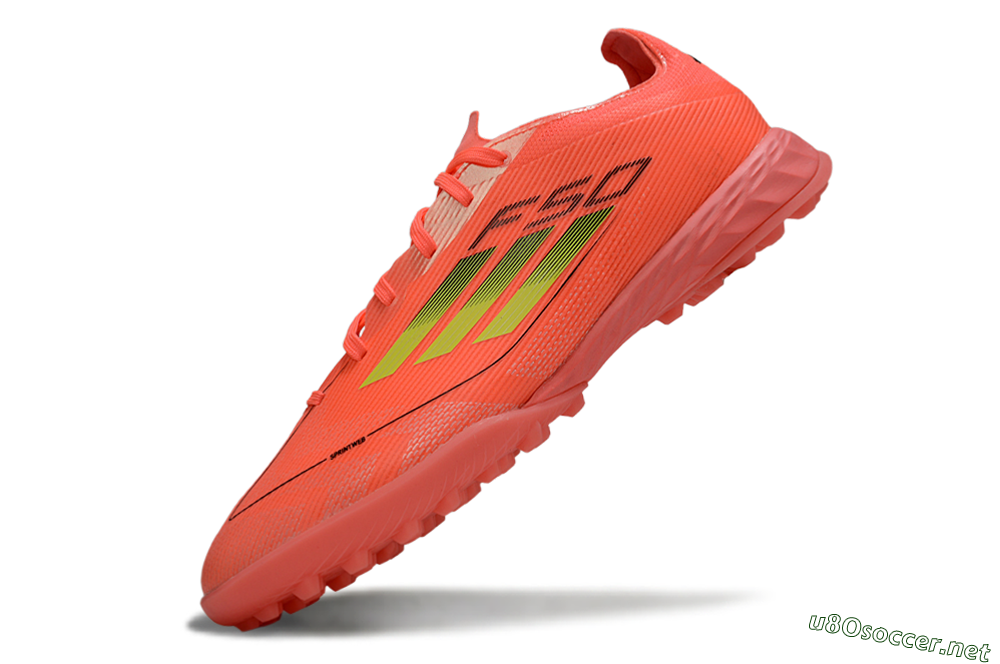 Men's Adidas F50 Pro TF Football Shoes - Pink/Neon Yellow/Black 5