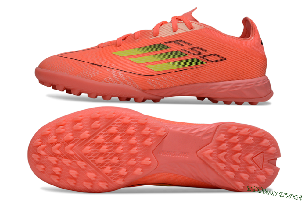 Men's Adidas F50 Pro TF Football Shoes - Pink/Neon Yellow/Black 1