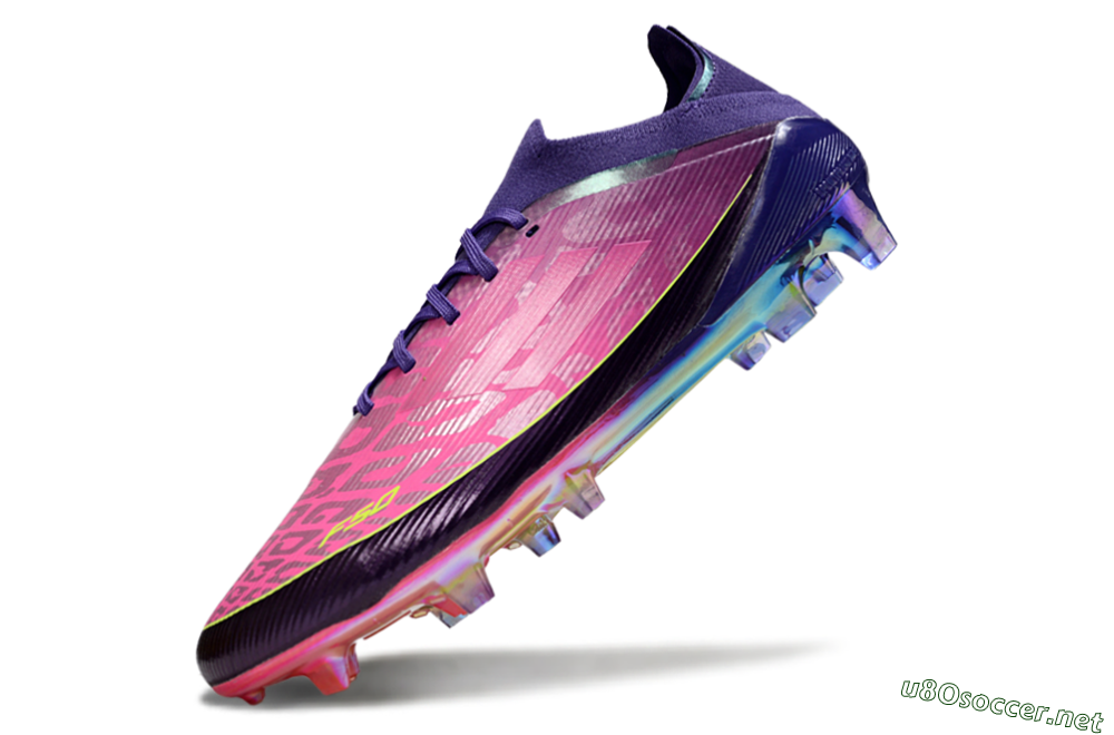 Unisex Adidas F50 Elite FG Football Boots - Pink/Vibrant Pink/Deep Purple 5