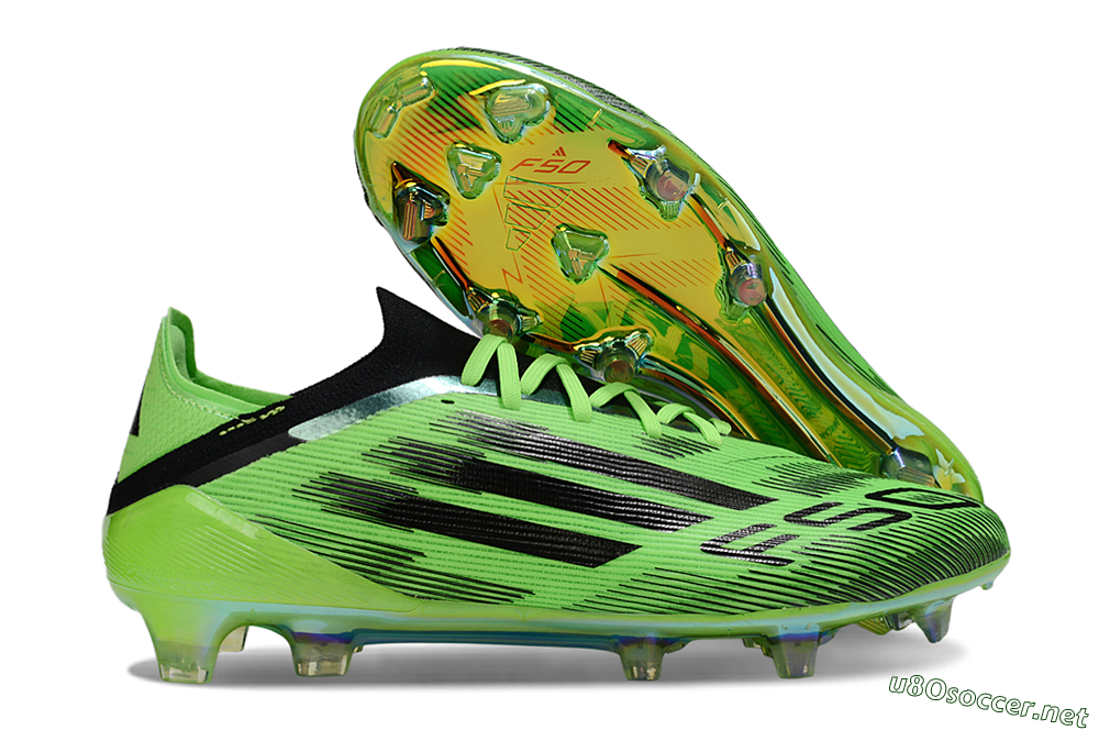 Unisex Adidas F50 Elite FG Football Boots - Green/Neon Green/Black 2