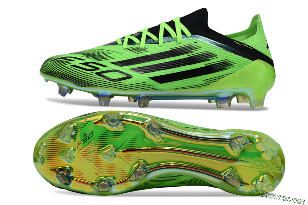 Unisex Adidas F50 Elite FG Football Boots - Green/Neon Green/Black 1