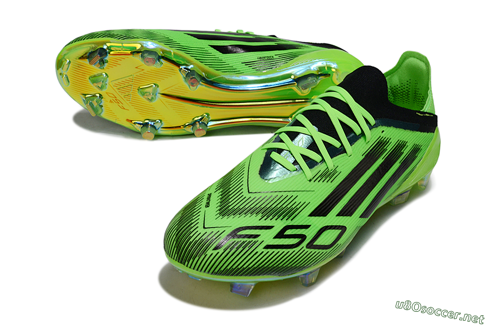 Unisex Adidas F50 Elite FG Football Boots - Green/Neon Green/Black 3