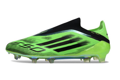 Unisex Adidas F50 Elite Laceless FG Football Boots - Green/Lime Burst/Electric Glow